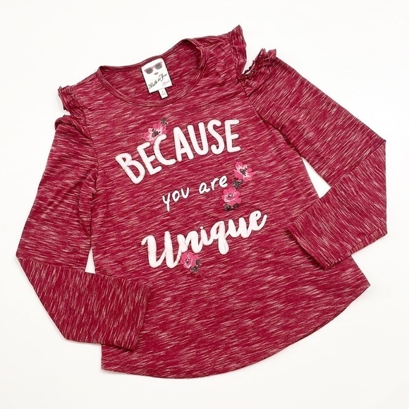 Belle Fu Jour girls long sleeve cold shoulder top - Picture 1 of 4